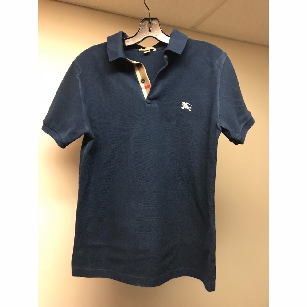 Check Placket Cotton Polo Shirt